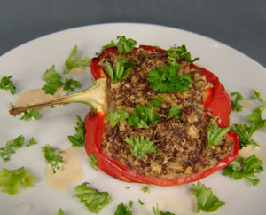 peberfrugt med quinoa